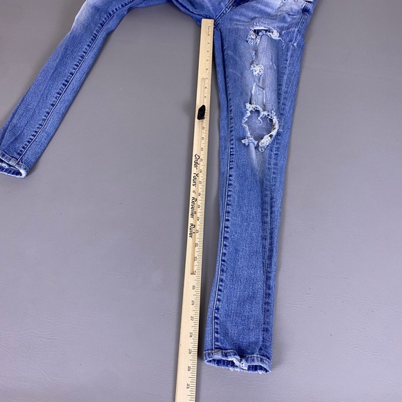 Buckle Black  Skinny Jeans Women's 26 Fit No. 53 Blue Ankle Distressed *Flaw* - Picture 8 of 13